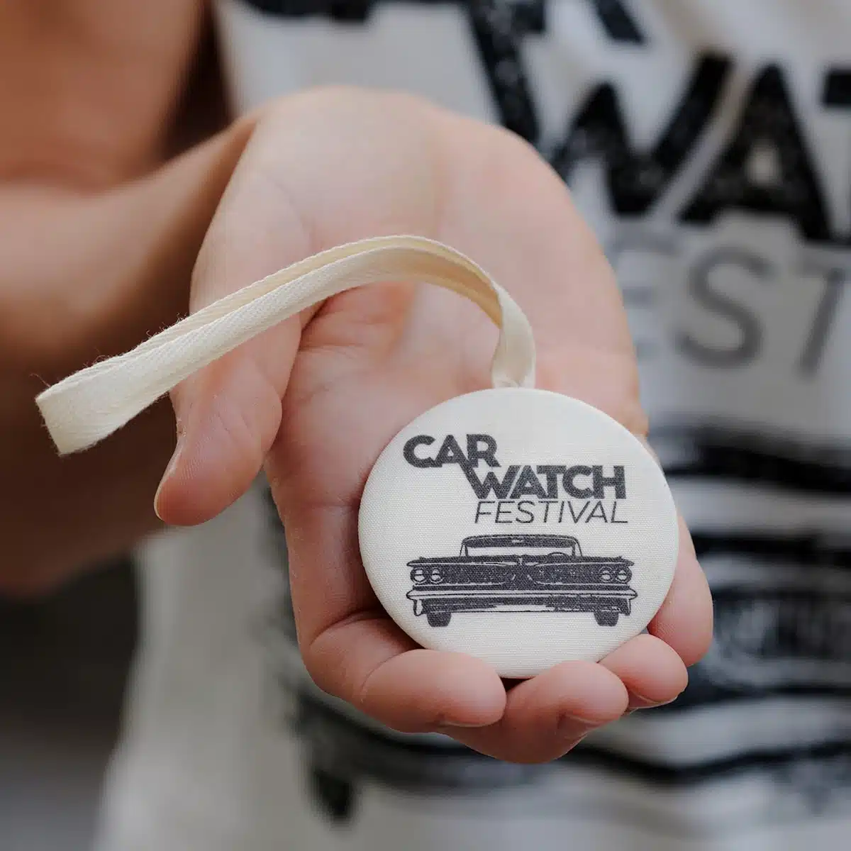 Car Watch Festival Button Front