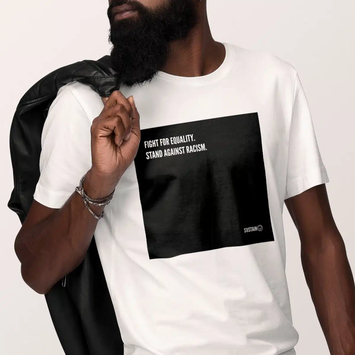 Stand Against Racism Shirt, Unisex, weiß