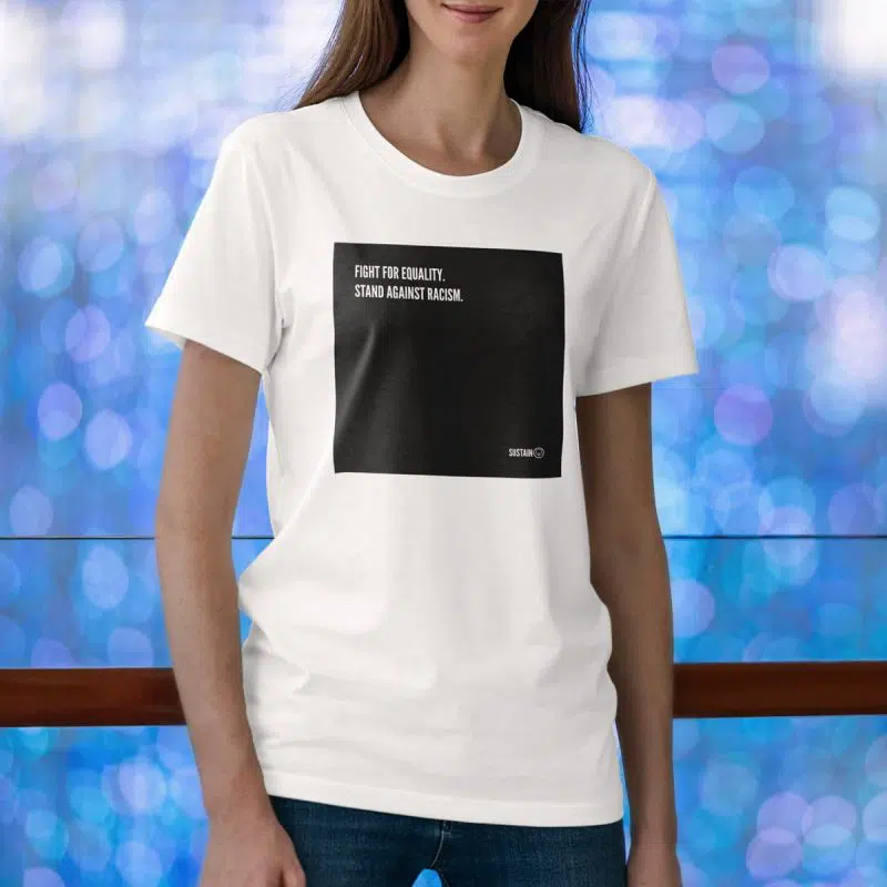 Stand Against Racism Shirt, unisex, white - Image 2