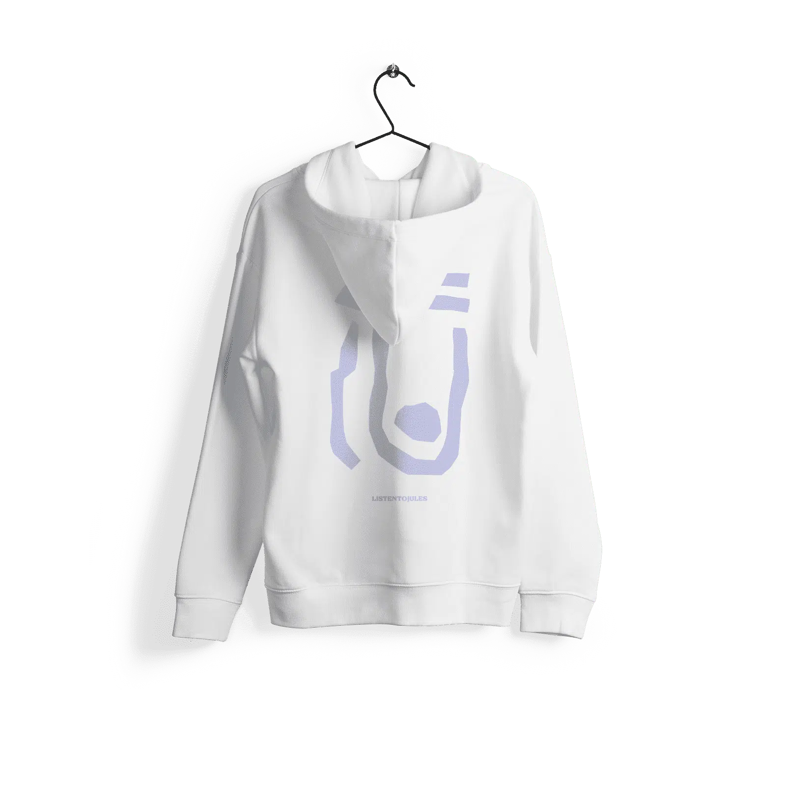 LISTENTOJULES | Hoody | Weiß mit Backprint in Lila