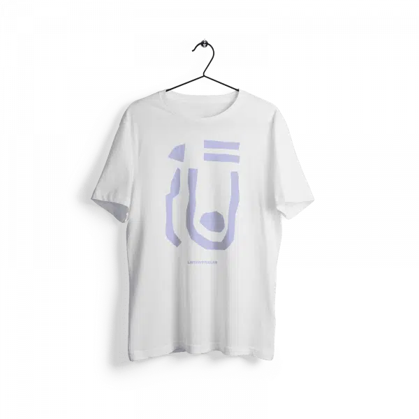 LISTENTOJULES | T-Shirt | Weiß mit Frontprint in Lila
