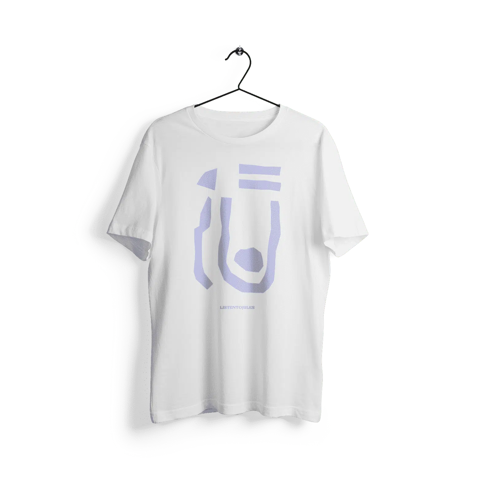 LISTENTOJULES | T-Shirt | Weiß mit Frontprint in Lila