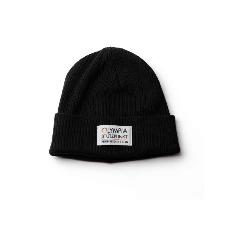 Olympiastützpunkt MRN | Beanie | Schwarz mit OSP Baumwoll-Patch