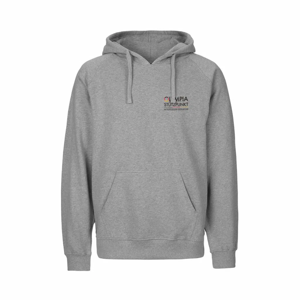 Olympiastützpunkt MRN | Hoodie | Grau meliert mit Front- und Backprint