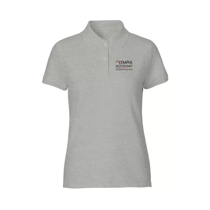 Olympiastützpunkt MRN | Ladies Polo-Shirt  | Grau meliert mit Brustprint