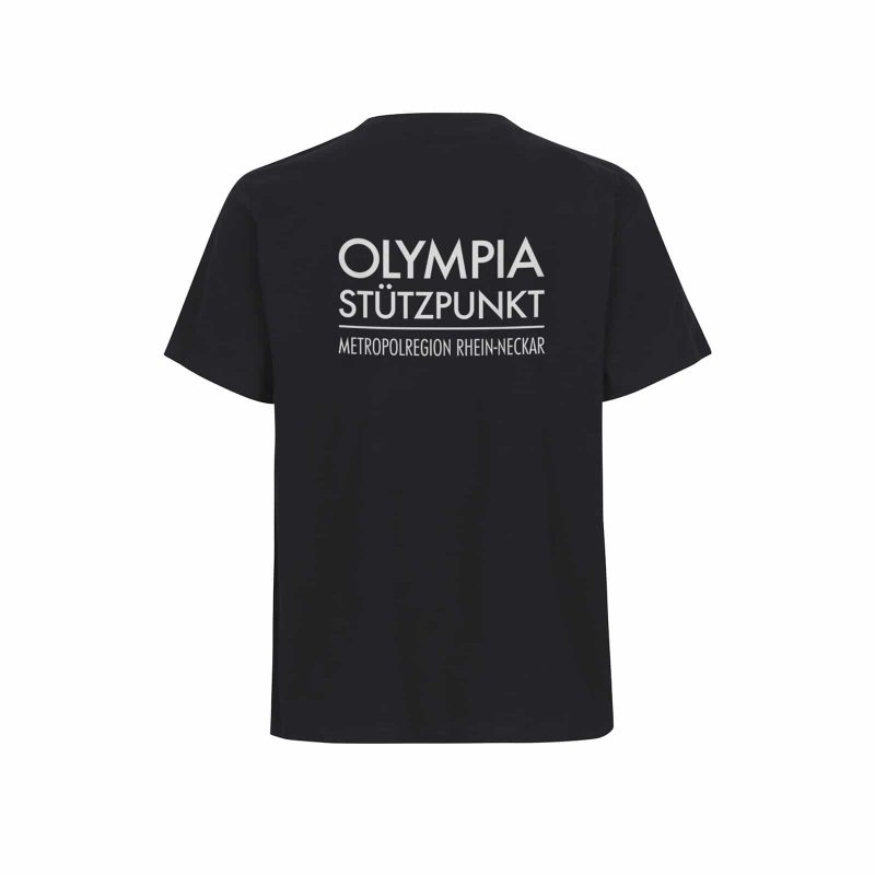 Olympiastützpunkt MRN | T-Shirt | Schwarz mit Front- und Backprint 2