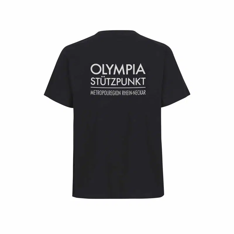 Olympiastützpunkt MRN | T-Shirt | Schwarz mit Front- und Backprint - Image 2