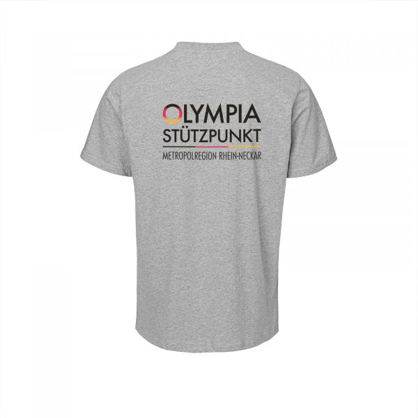 Olympiastützpunkt MRN | T-Shirt | Grau meliert mit Front- und Backprint 3