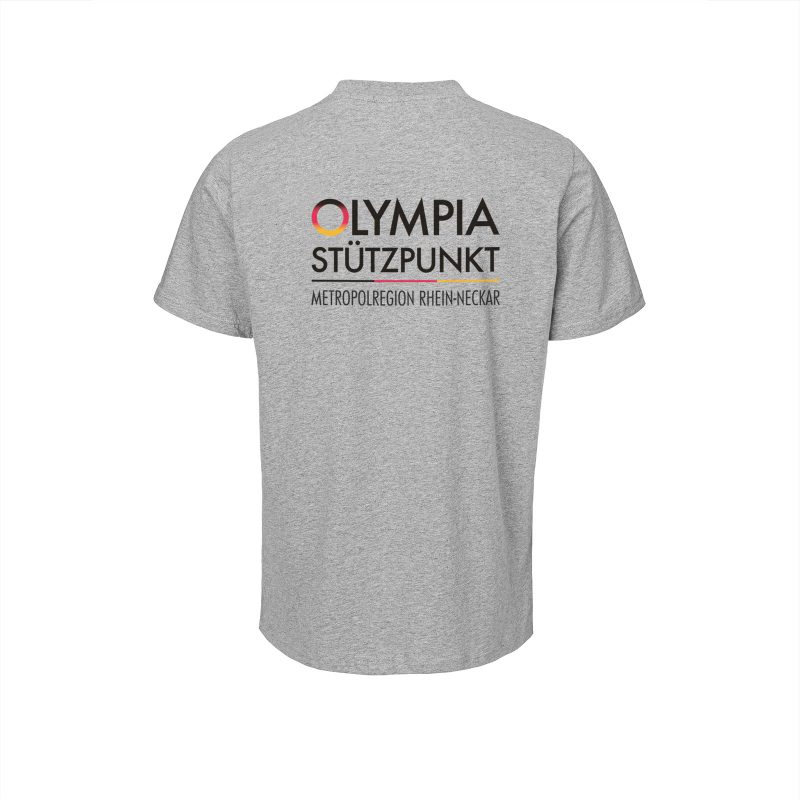 Olympiastützpunkt MRN | T-Shirt | Grau meliert mit Front- und Backprint 2