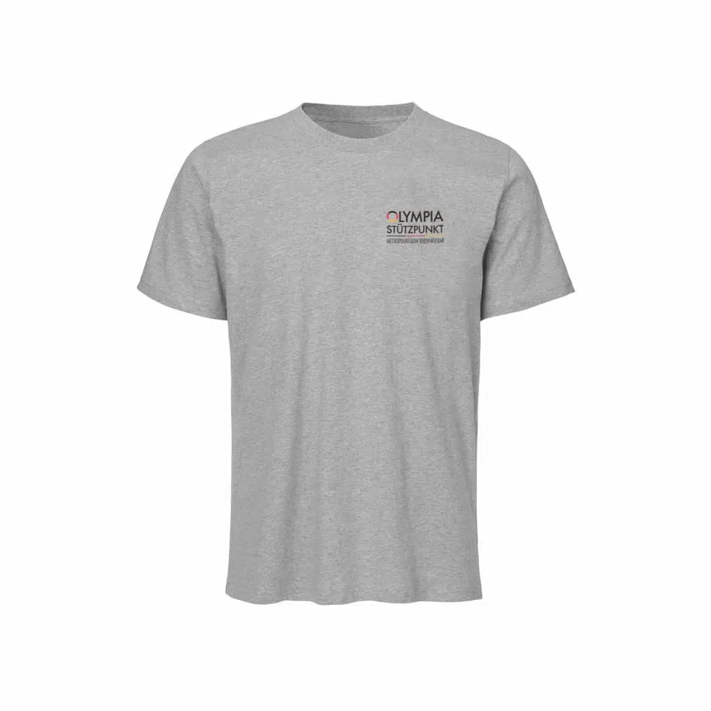 Olympiastützpunkt MRN | T-Shirt | Grau meliert mit Front- und Backprint