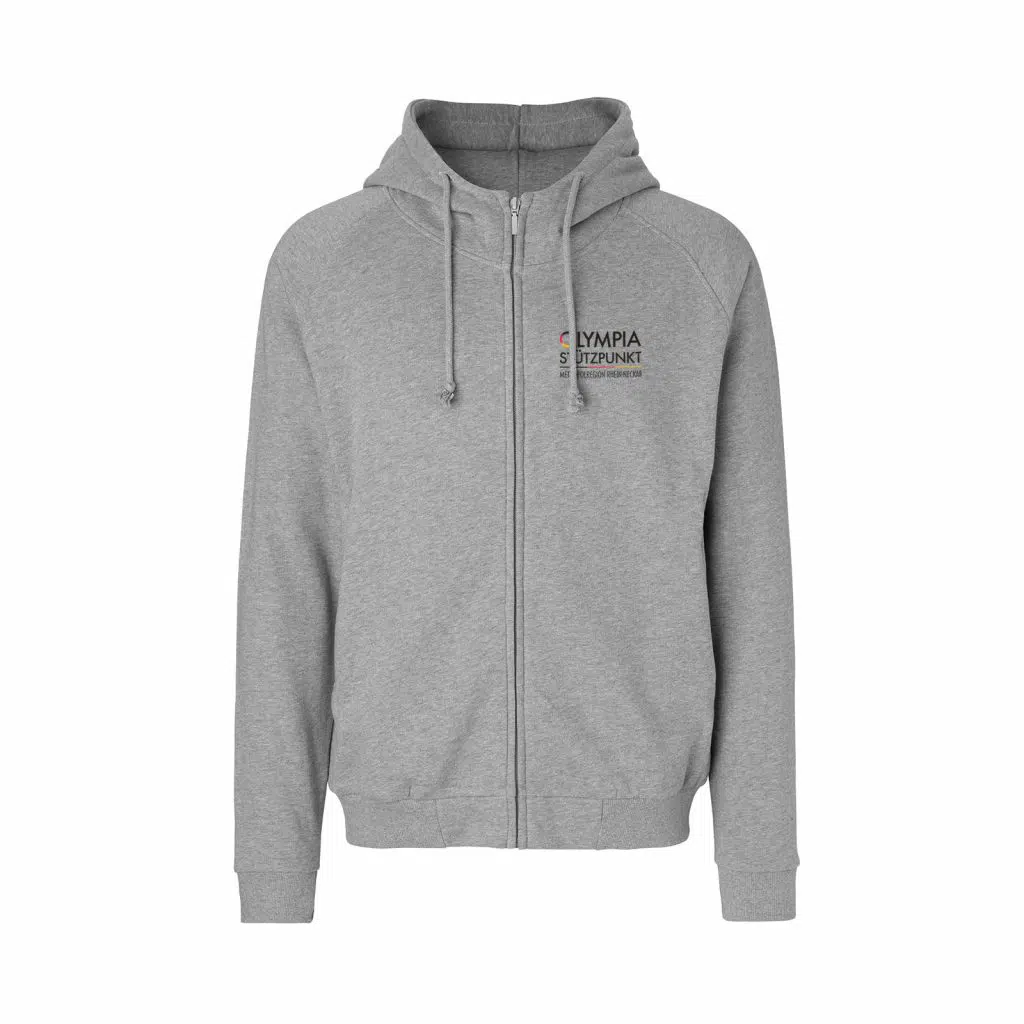 Olympiastützpunkt MRN | Zip-Hoodie | Grau meliert mit Front- und Backprint