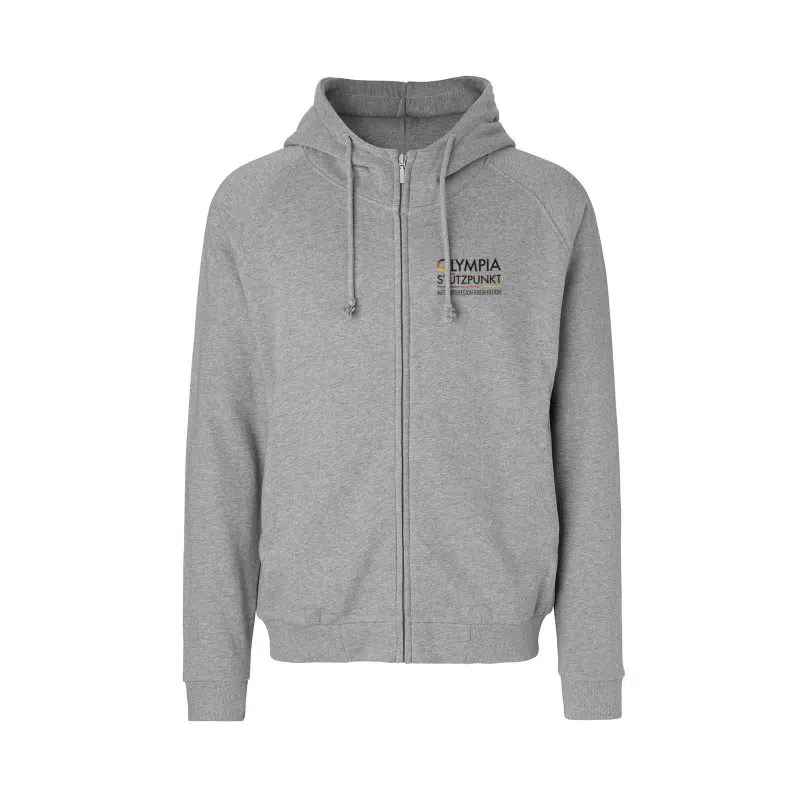 Olympiastützpunkt MRN | Zip-Hoodie | Grau meliert mit Front- und Backprint