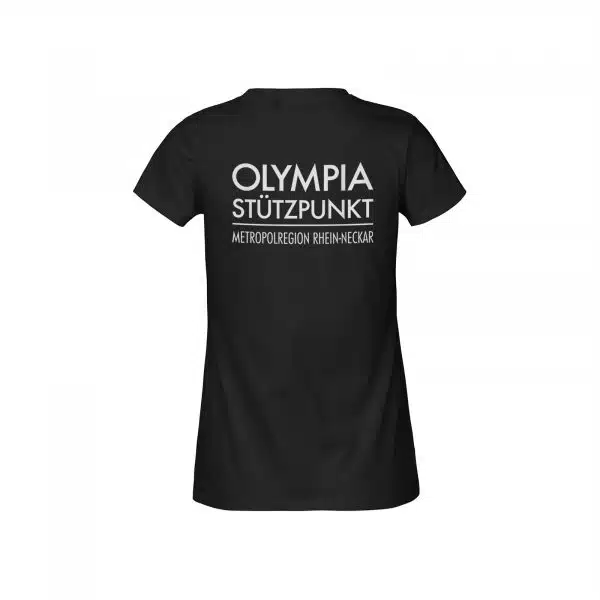 Olympiastützpunkt MRN | Ladies T-Shirt | Schwarz mit Front- und Backprint 1