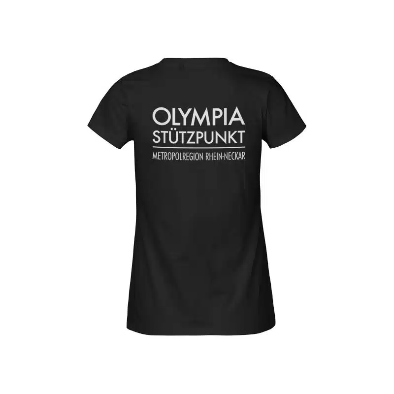 Olympiastützpunkt MRN | Ladies T-Shirt | Schwarz mit Front- und Backprint – Bild 2