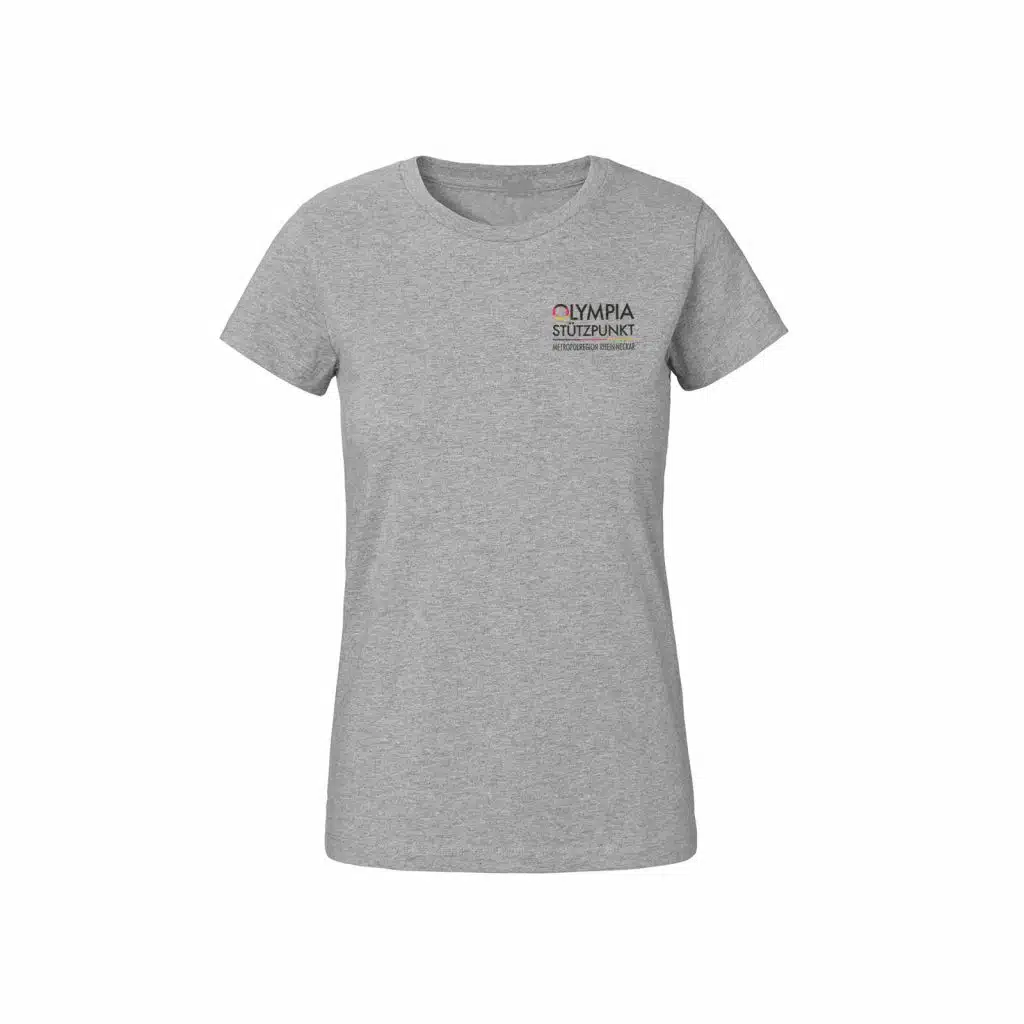 Olympiastützpunkt MRN | Ladies T-Shirt | Grau meliert mit Front- und Backprint