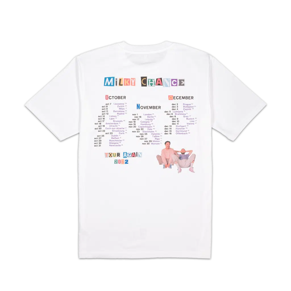 Milky Chance Tour Again T-Shirt Back