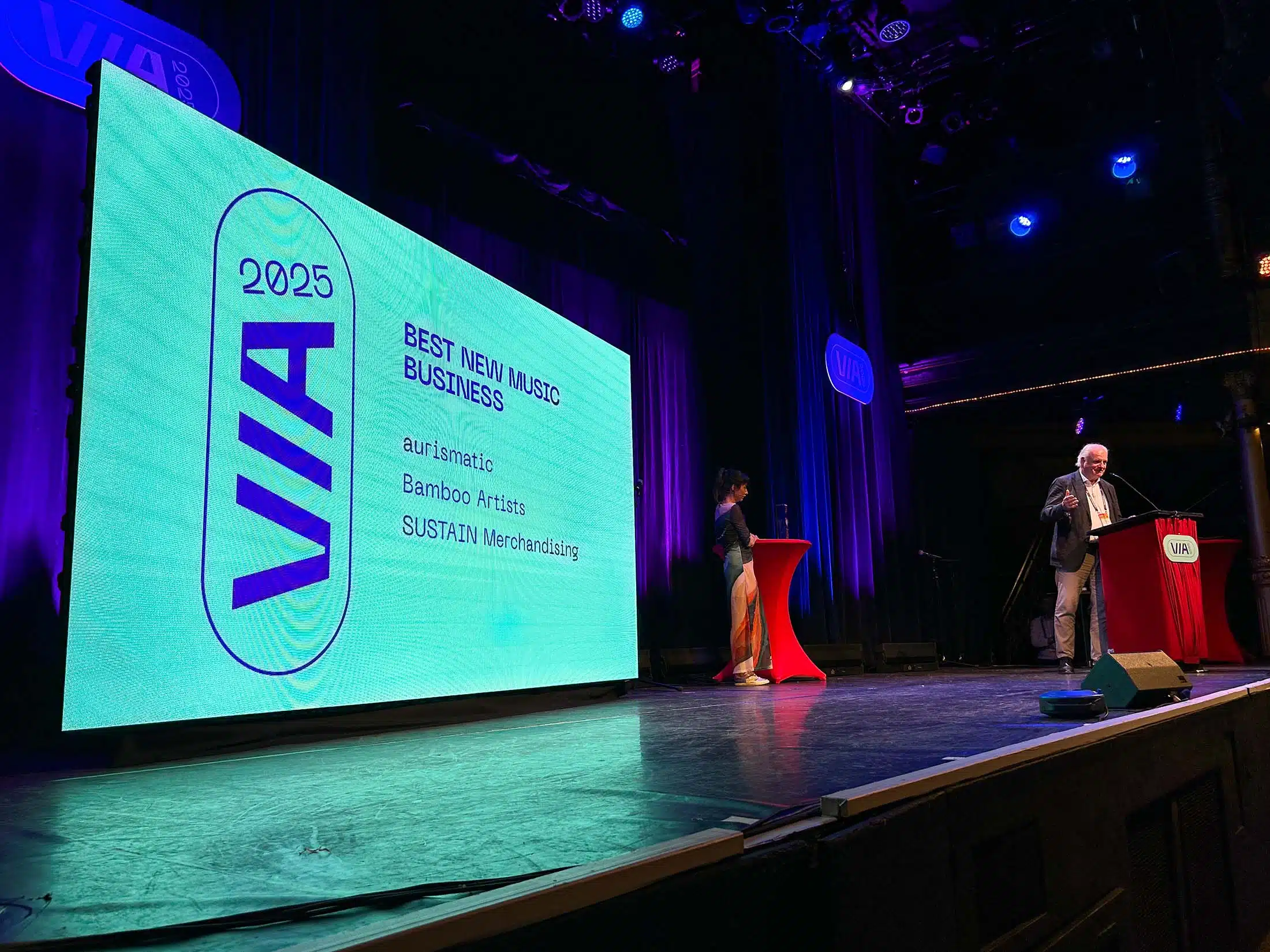 VIA Awards Stage Best New Music Business