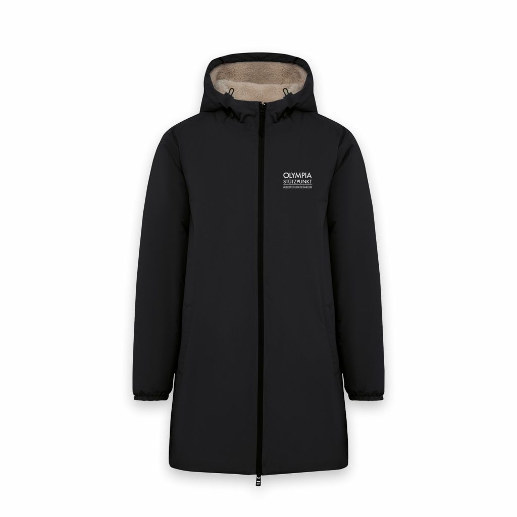 Olympiastützpunkt MRN | Wasserdichte, gefütterte Sherpa-Jacke | Schwarz mit OSP Logo